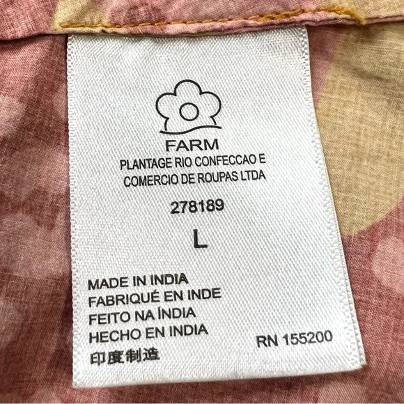 Farm Rio x Anthropologie One Shoulder Tropical Puff Sleeve Maxi Dress Large - Picture 15 of 16